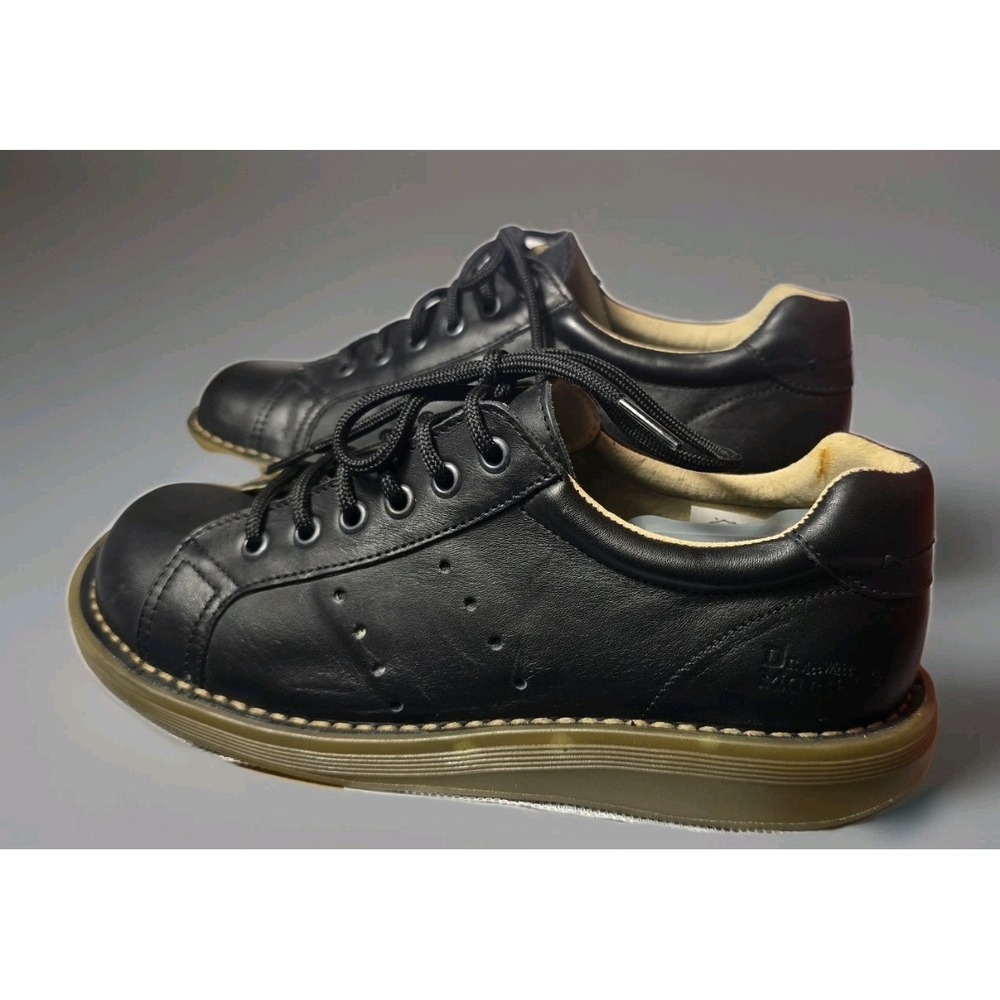Dr. Martens 7 Black Leather Oxford Shoes Lace Up Casual Comfort Made In Portugal